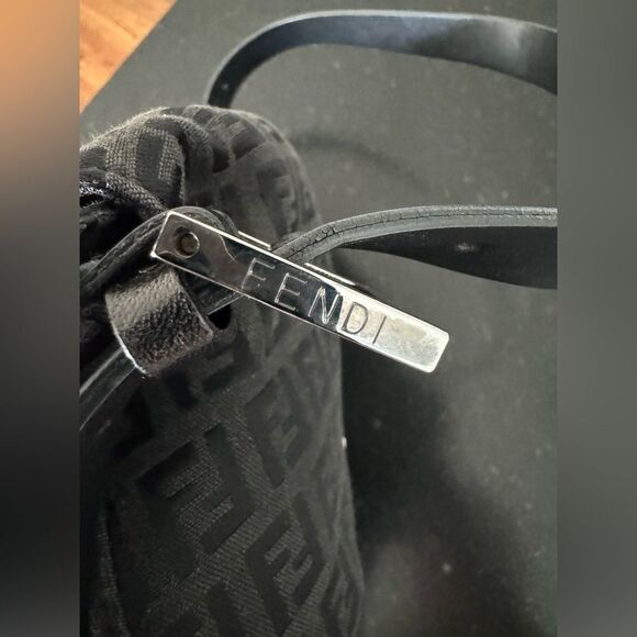 Fendi Vintage Rare Black Zucca-Print Canvas Mama Forever 1980-90 - Picture 8 of 15